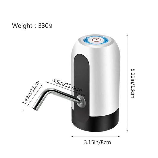 Portable water dispenser with USB charging